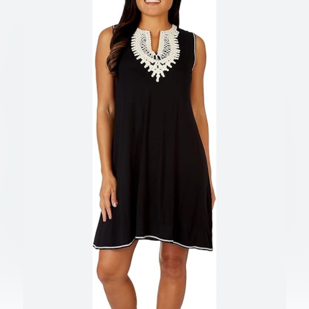 Max Studio Dress with Lace Crochet Detail